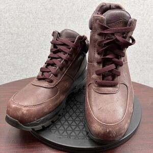 Nike ACG Leather Boots Mens 8 Burgundy Mid Top Trail Hiking Y2K Vintage